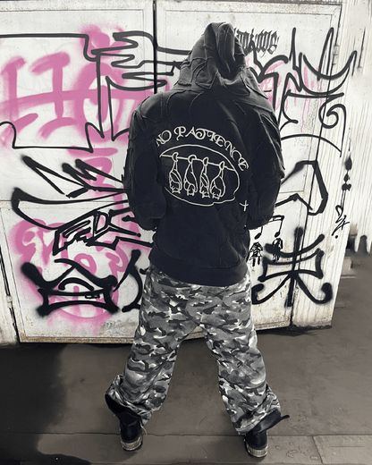 Stacked Camo Streetwear Drawstring Pants