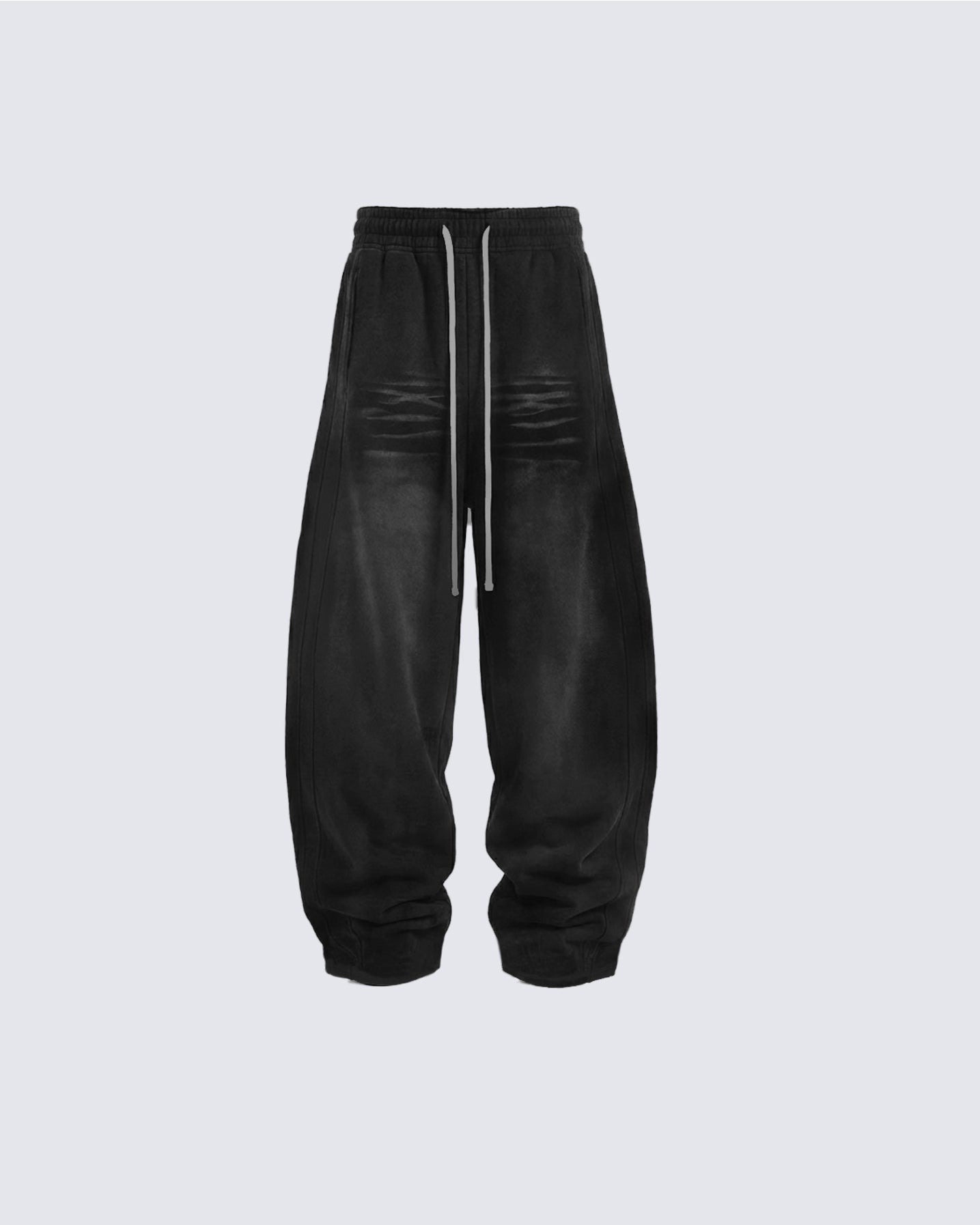 Distressed Curved Sweatpants