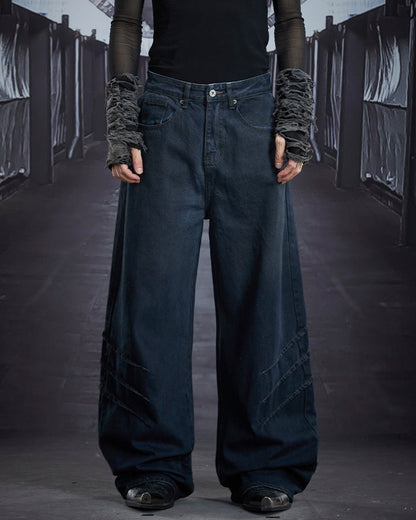 Wasteland Washed Distressed Denim Pants