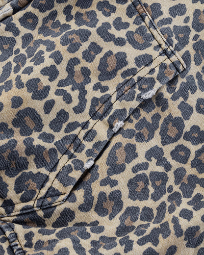 Leopard Print Zip-Up Hoodie