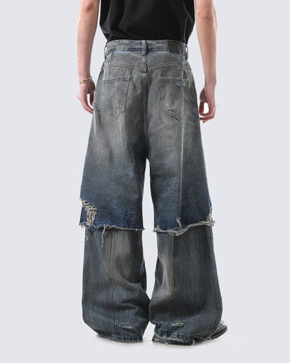 Layered Patchwork Wasteland Jeans