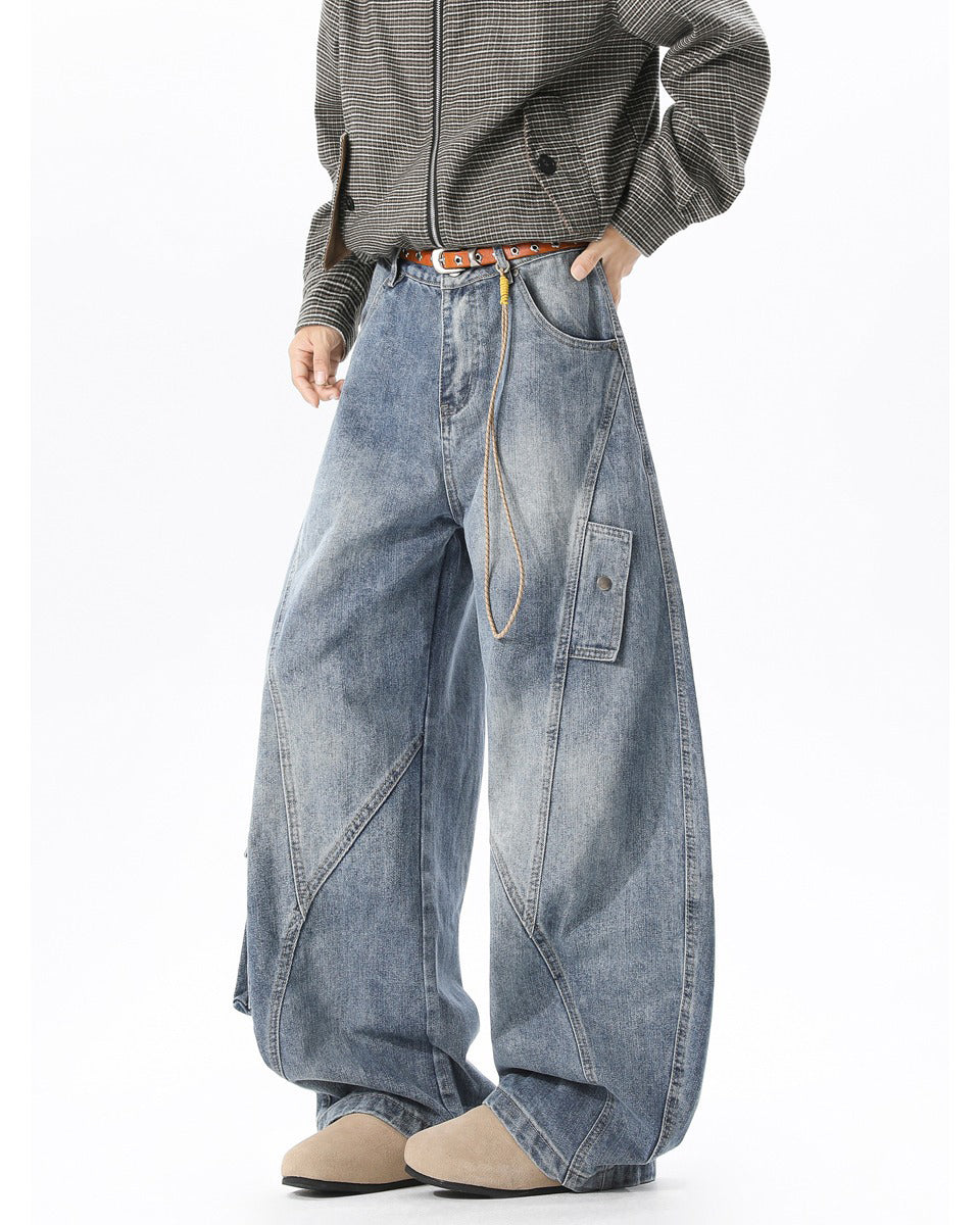 Vintage Casual Denim with Utility Pockets