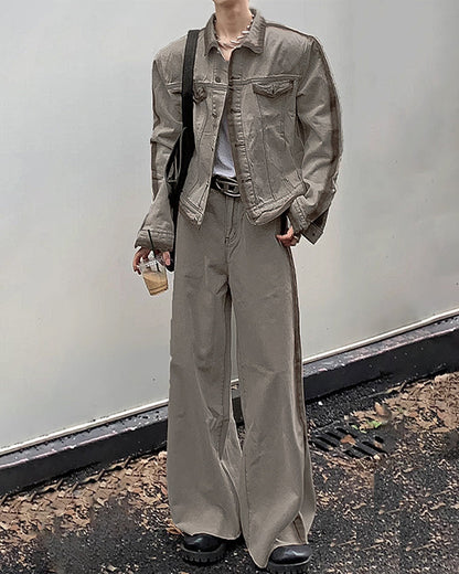 Vintage Straight-Leg Denim Pants