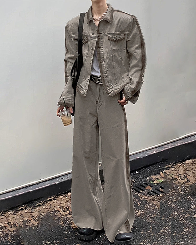 Vintage Straight-Leg Denim Pants