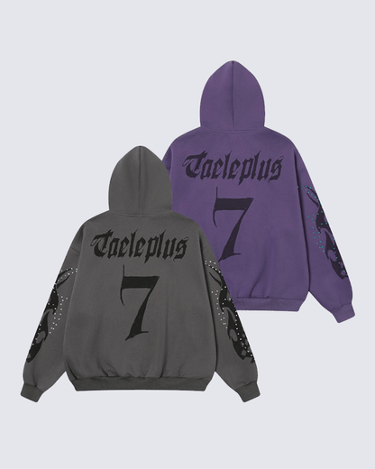 Rhinestone Flame Graphic Hoodie