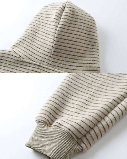 American High-Street Striped Hooded Sweatshirt