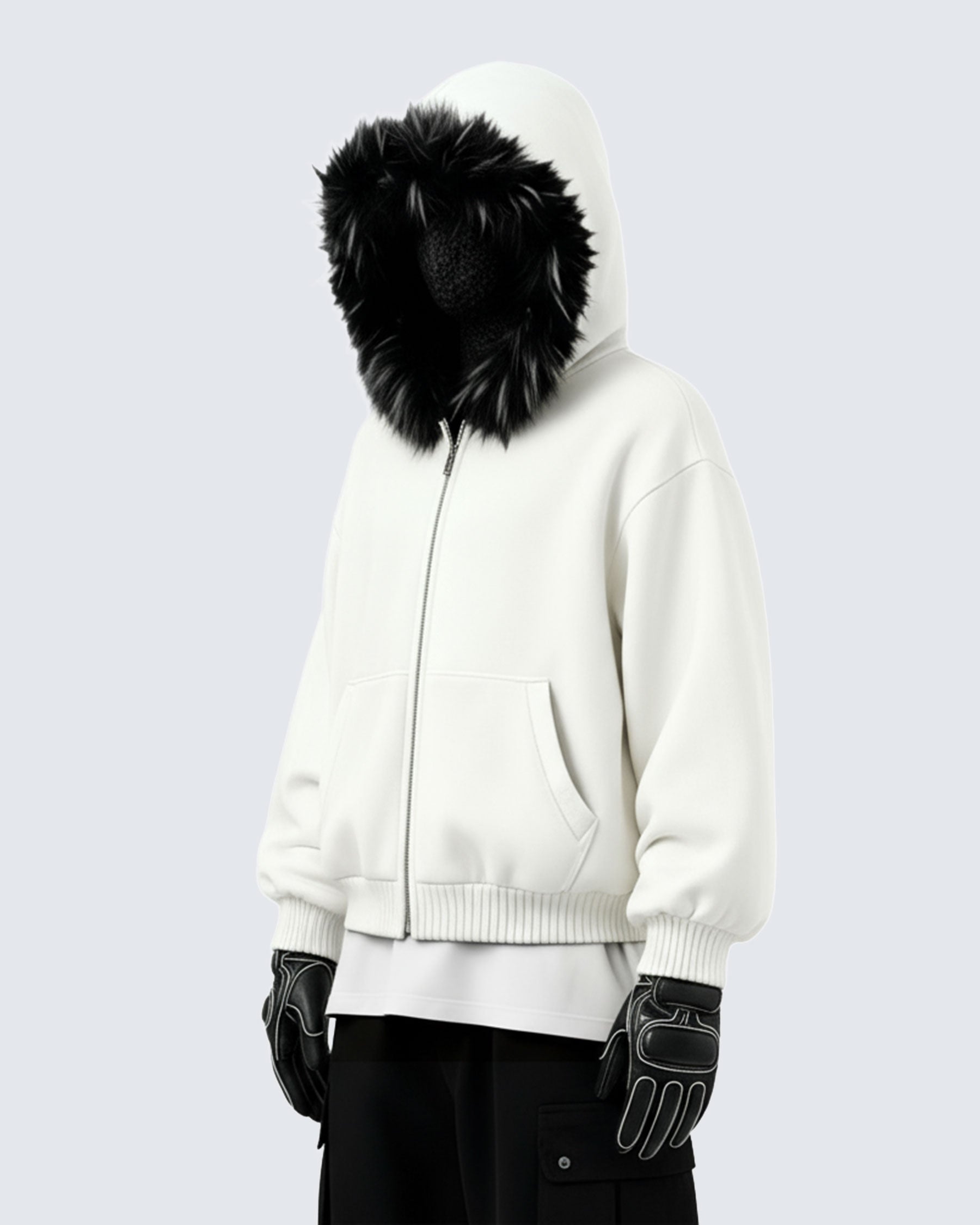 KIIKIO Fur Collar Cozy Hoodie