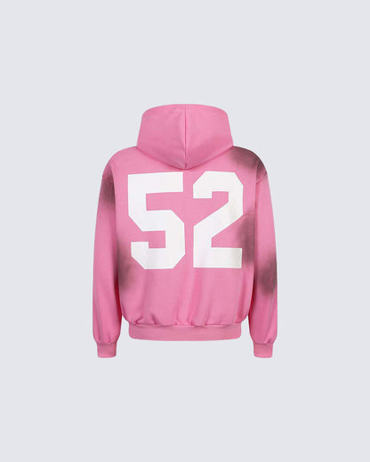 Spray-Dyed Distressed Zip-Up Hoodie