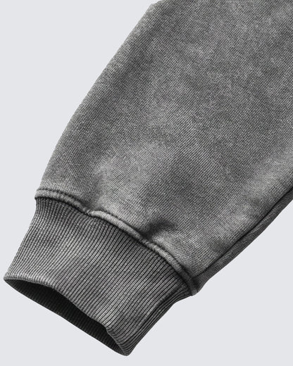KIIKIO-Double Hood Washed Hoodie