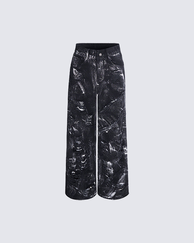 Black Rock Style Denim Pants