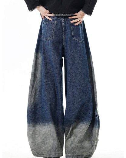 Heavy Design Studded Wide-Leg Pants