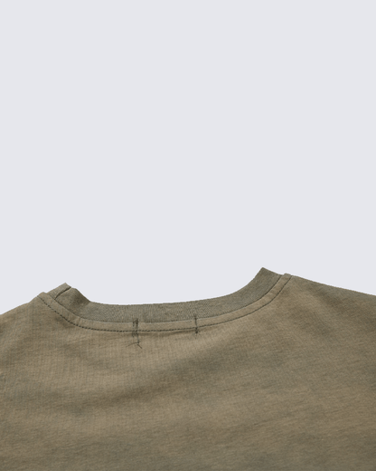 Grunge Distressed Print Oversized Long Sleeve T-Shirt