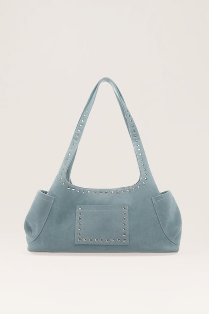 Martha Faux Suede Carryall in Blue