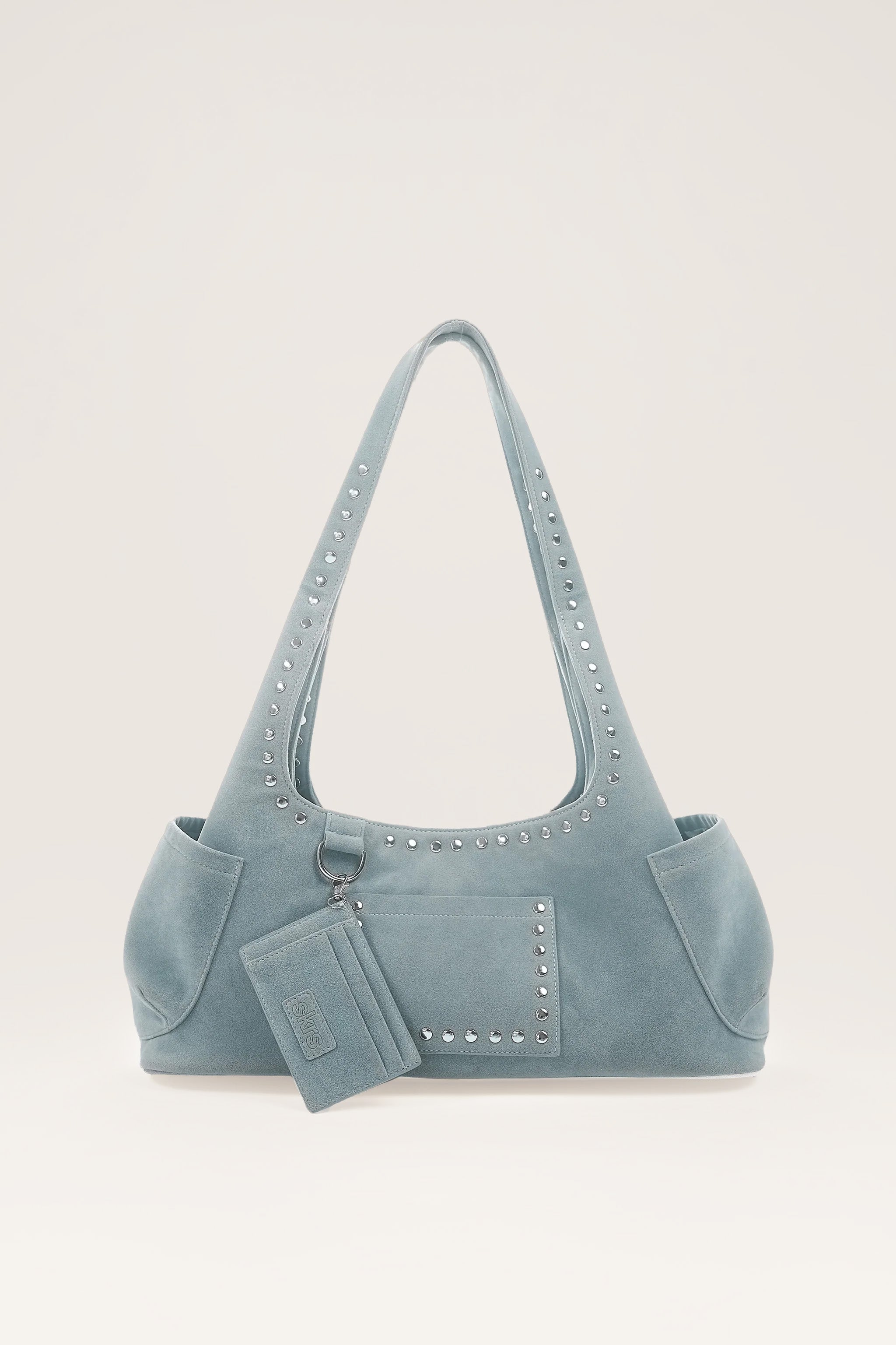 Martha Faux Suede Carryall in Blue