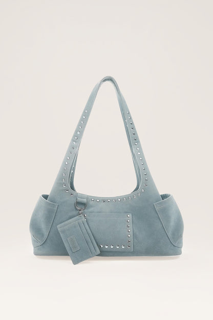 Martha Faux Suede Carryall in Blue