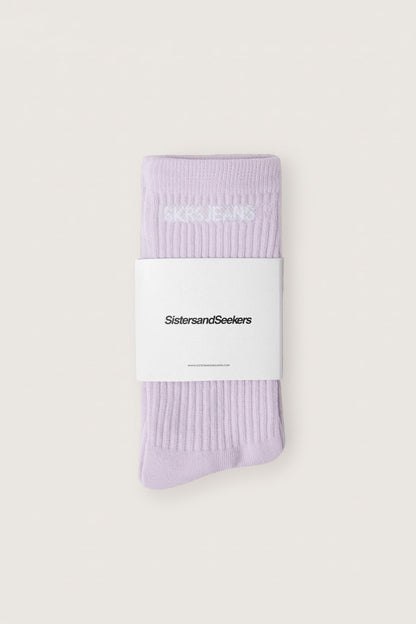 SKRS Classic Crew Socks in Lilac
