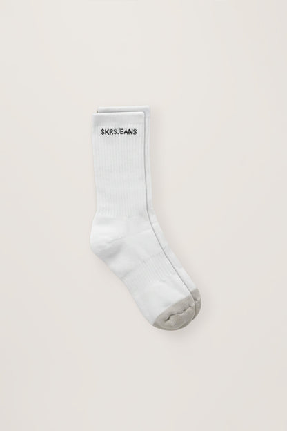 SKRS Classic Crew Socks in White