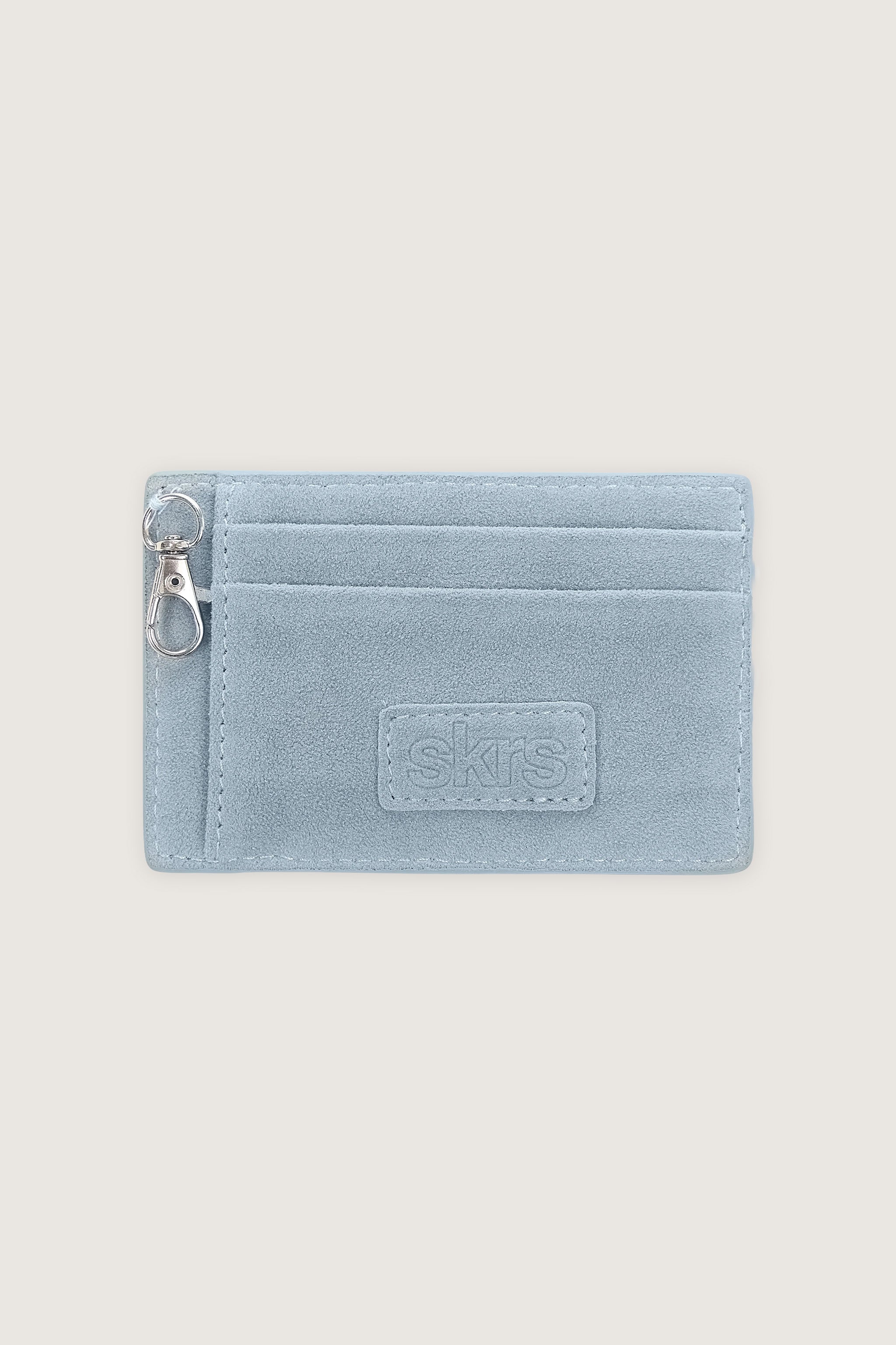 Martha Faux Suede Cardholder in Blue