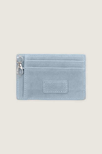 Martha Faux Suede Cardholder in Blue