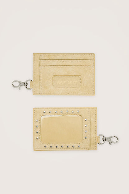 Martha Suede Cardholder in Yellow