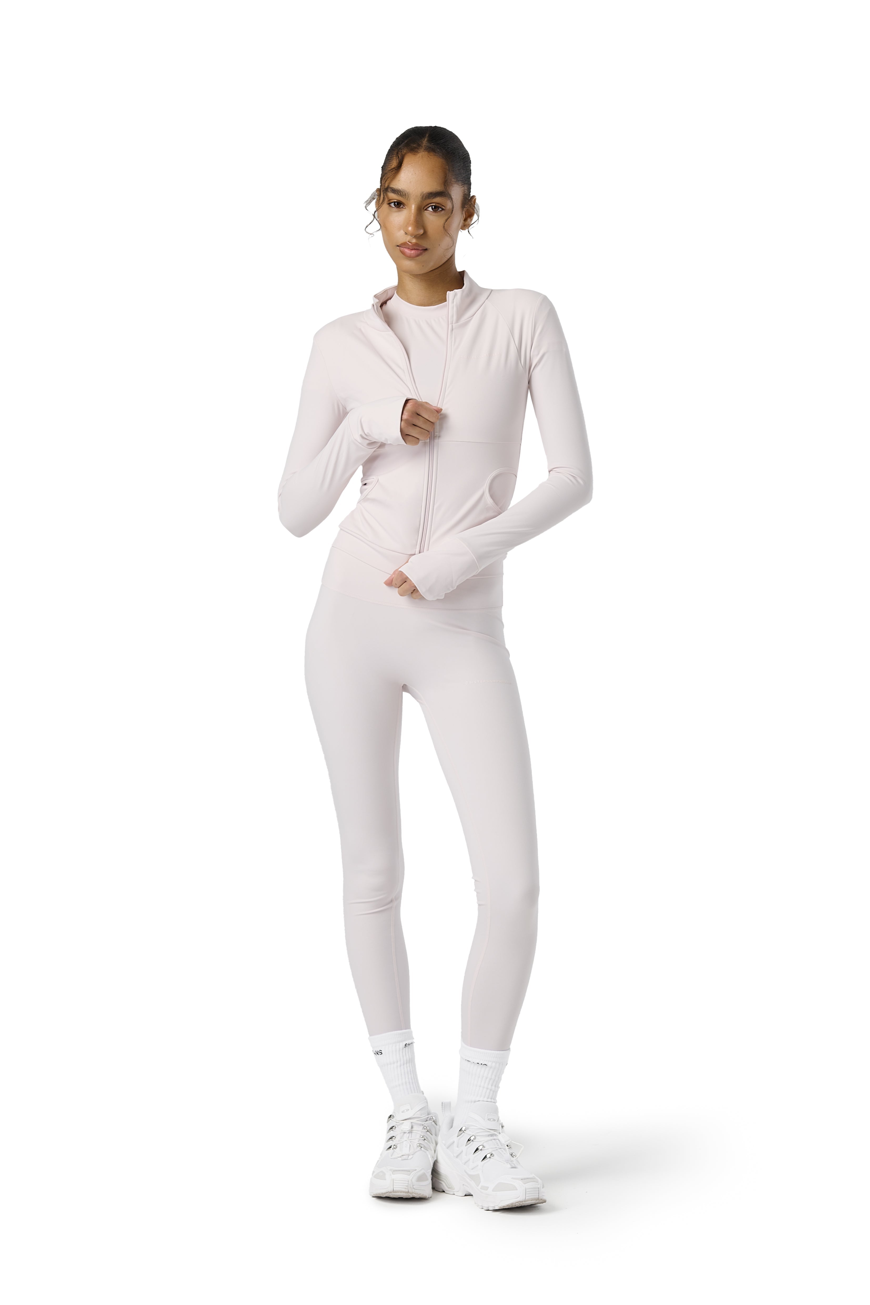 Active Zip Up in Soft Pink