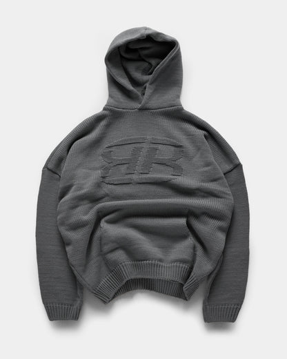 Branded Knit Hoodie