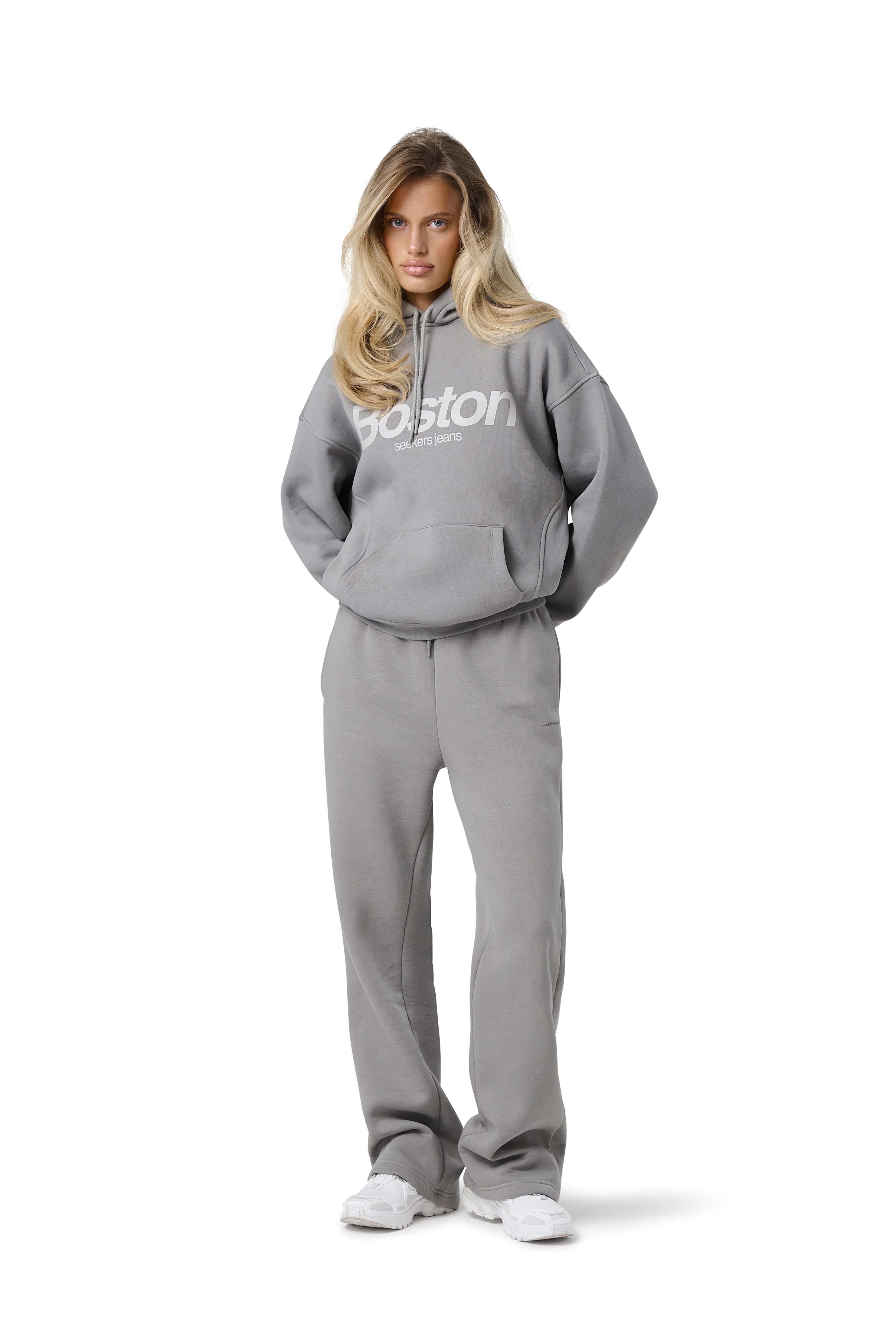 Boston Hoodie in Mid Grey