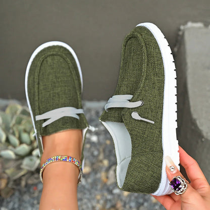 Canvas Slip-On Flats for Bunions — Wide Fit, Extra-Wide Toe Box