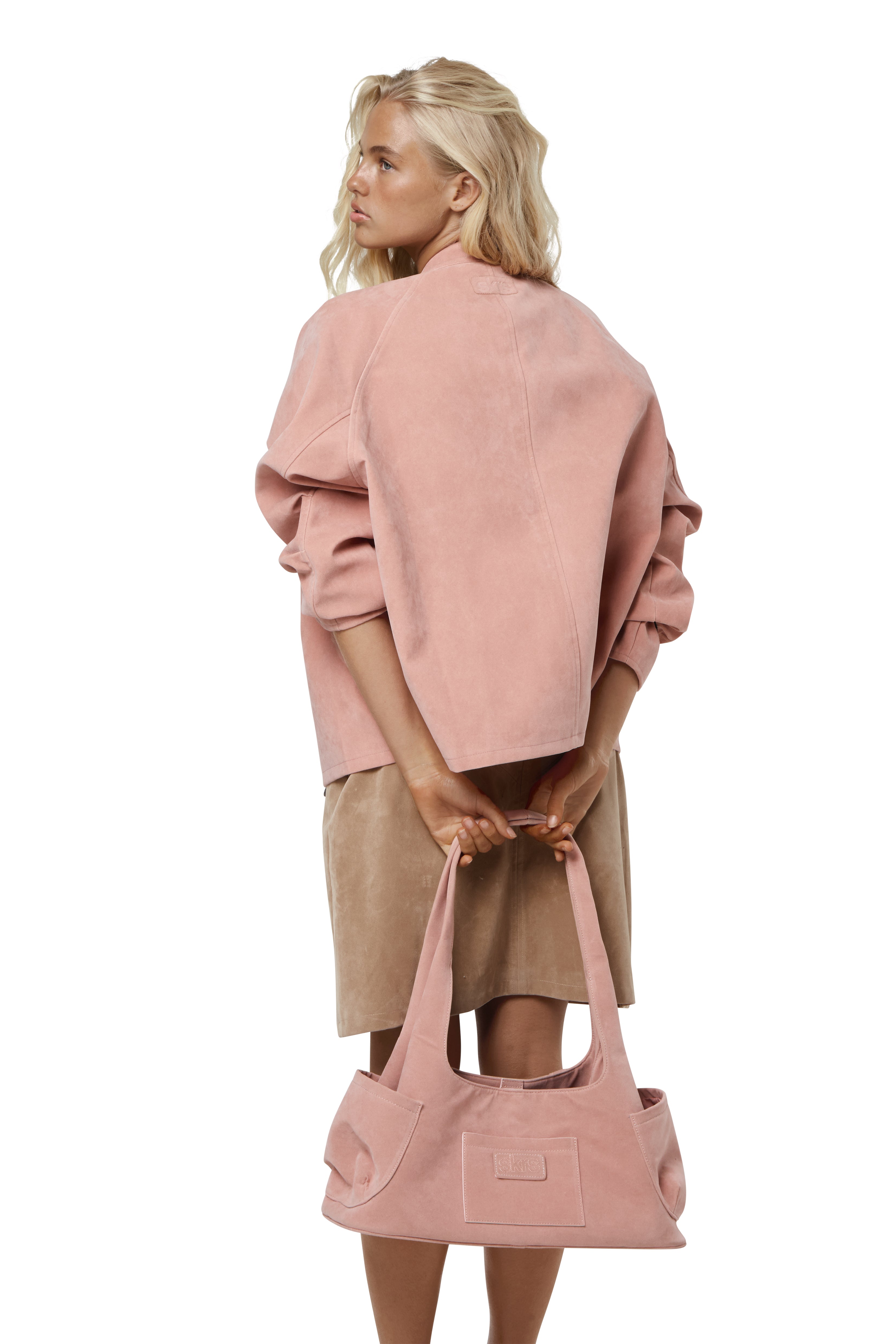 Lady Faux Suede Jacket in Rose