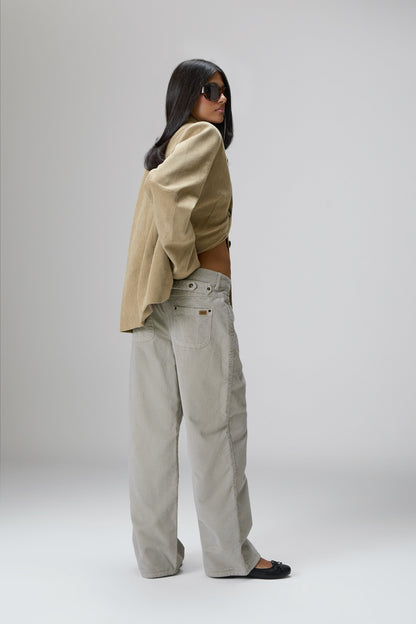 Malt Oversized Cord Blazer in Classic Beige