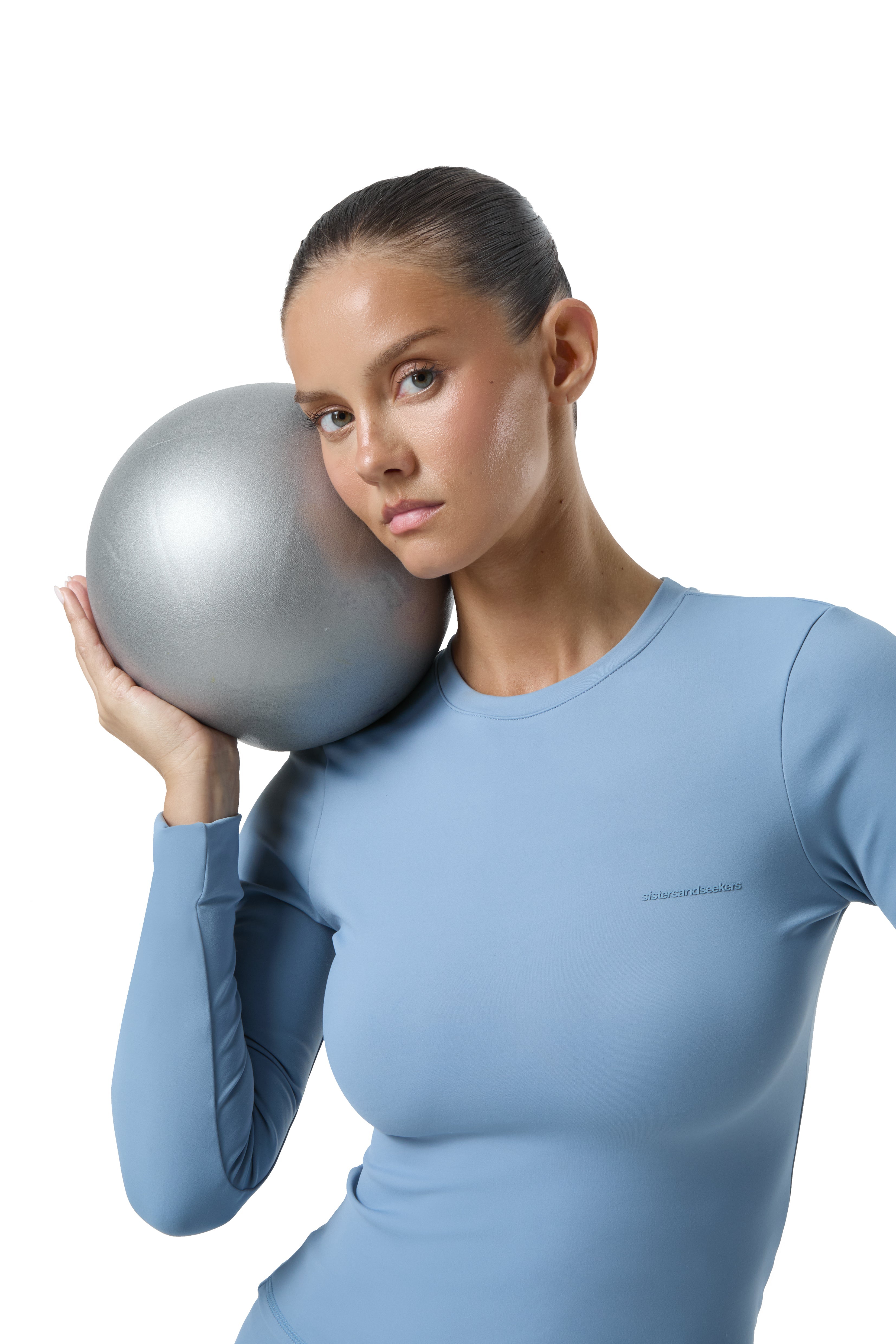 Soft Active Long Sleeve in Mid Blue