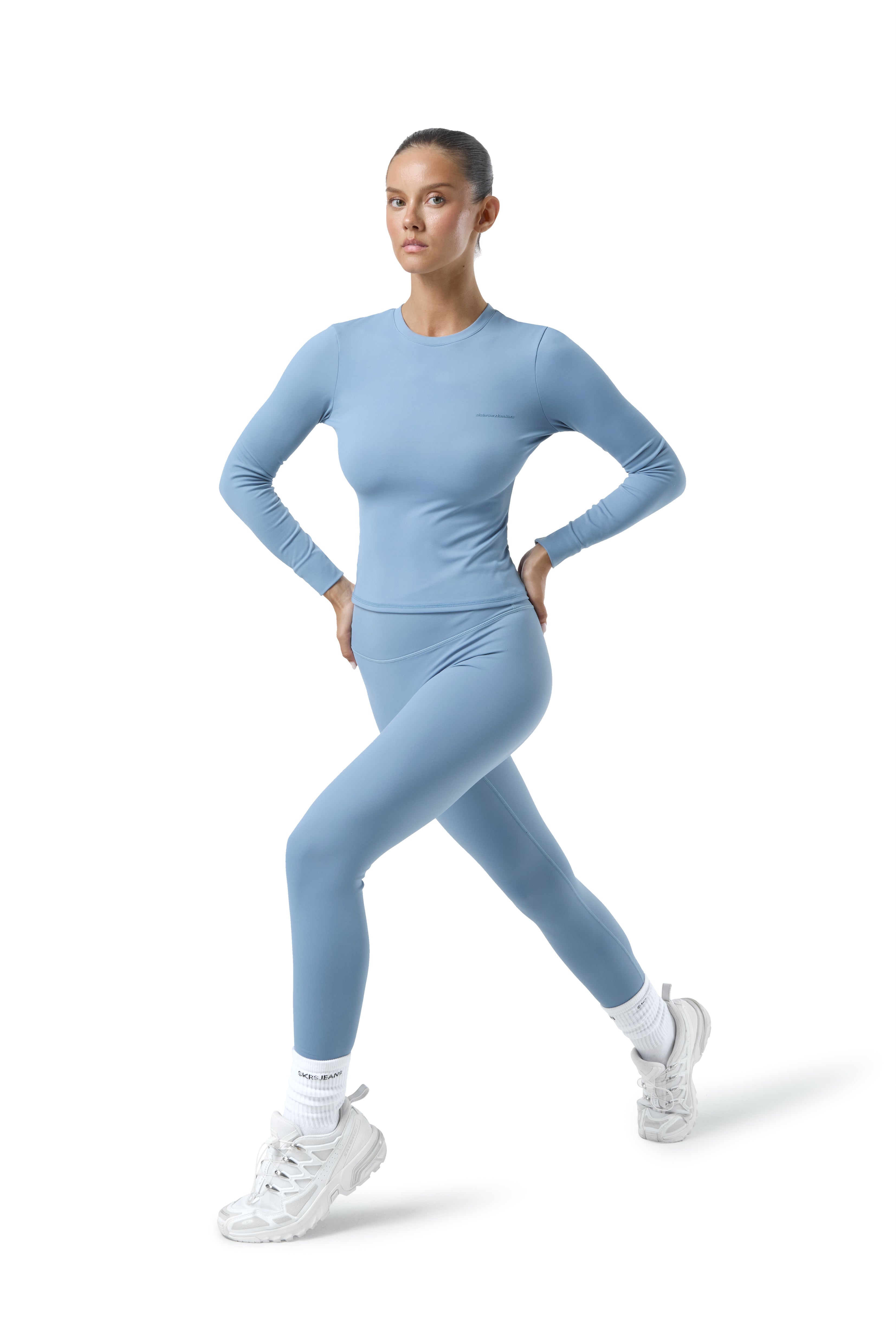Soft Active Long Sleeve in Mid Blue