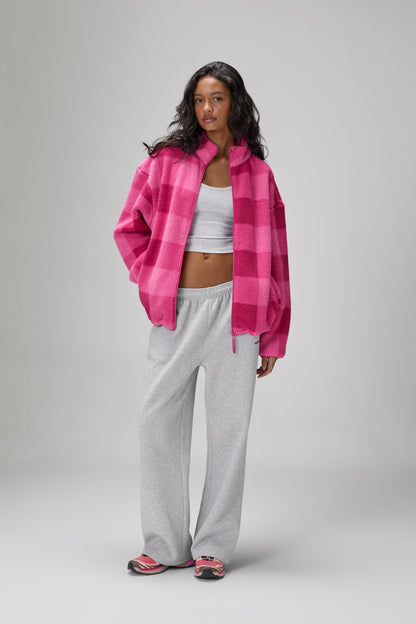 Farley Fleece in Hottest Pink
