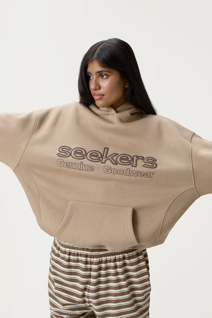 Seekers Goodwear Hoodie in Beige