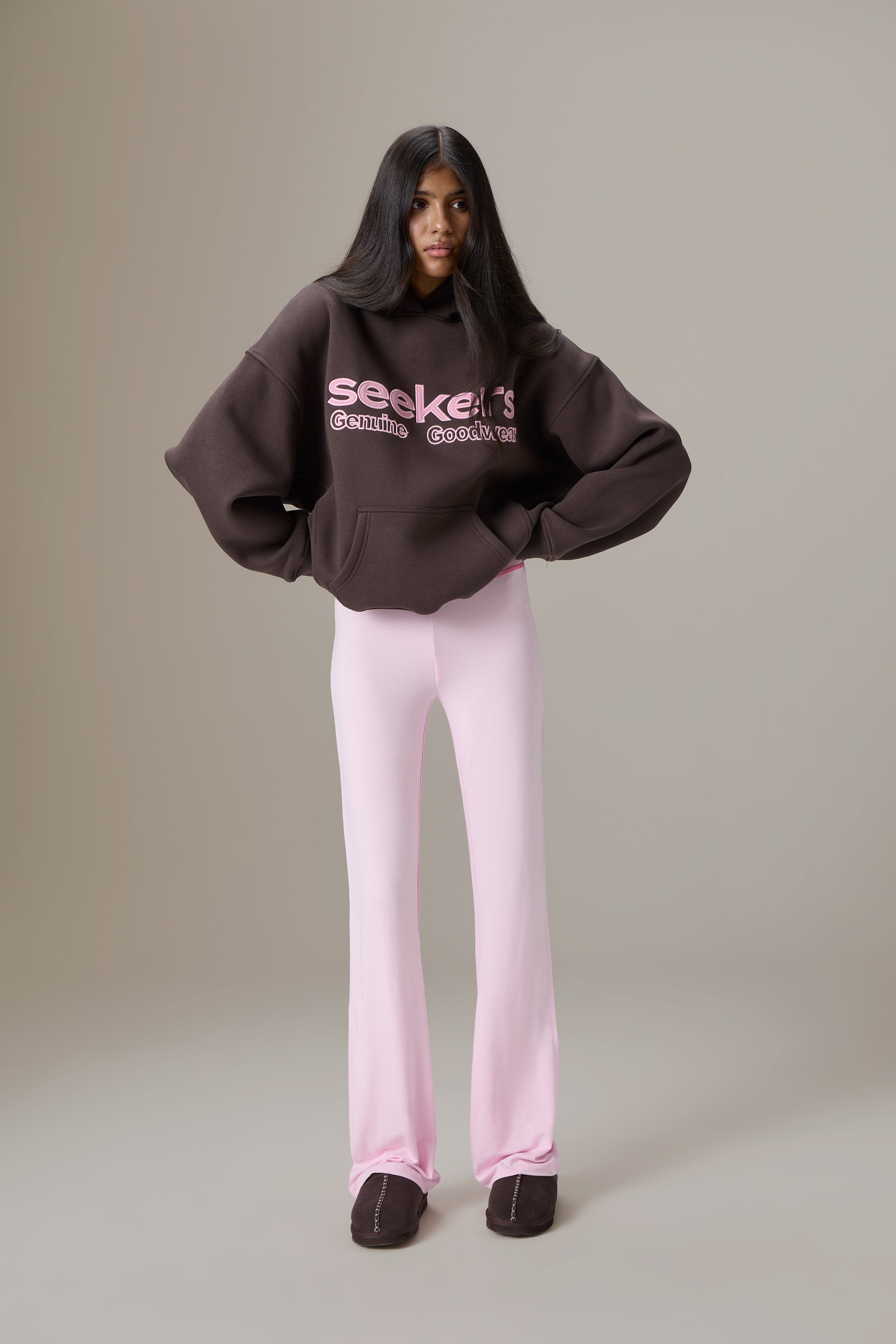 Seekers Goodwear Hoodie in Chocolate Brown