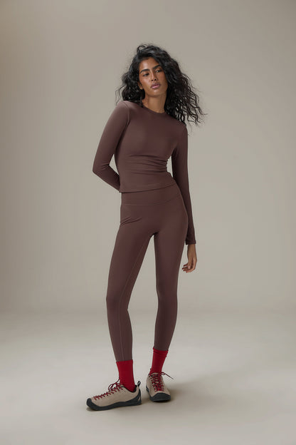 Soft Active Long Sleeve in Brown