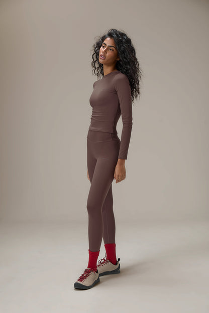 Soft Active Long Sleeve in Brown
