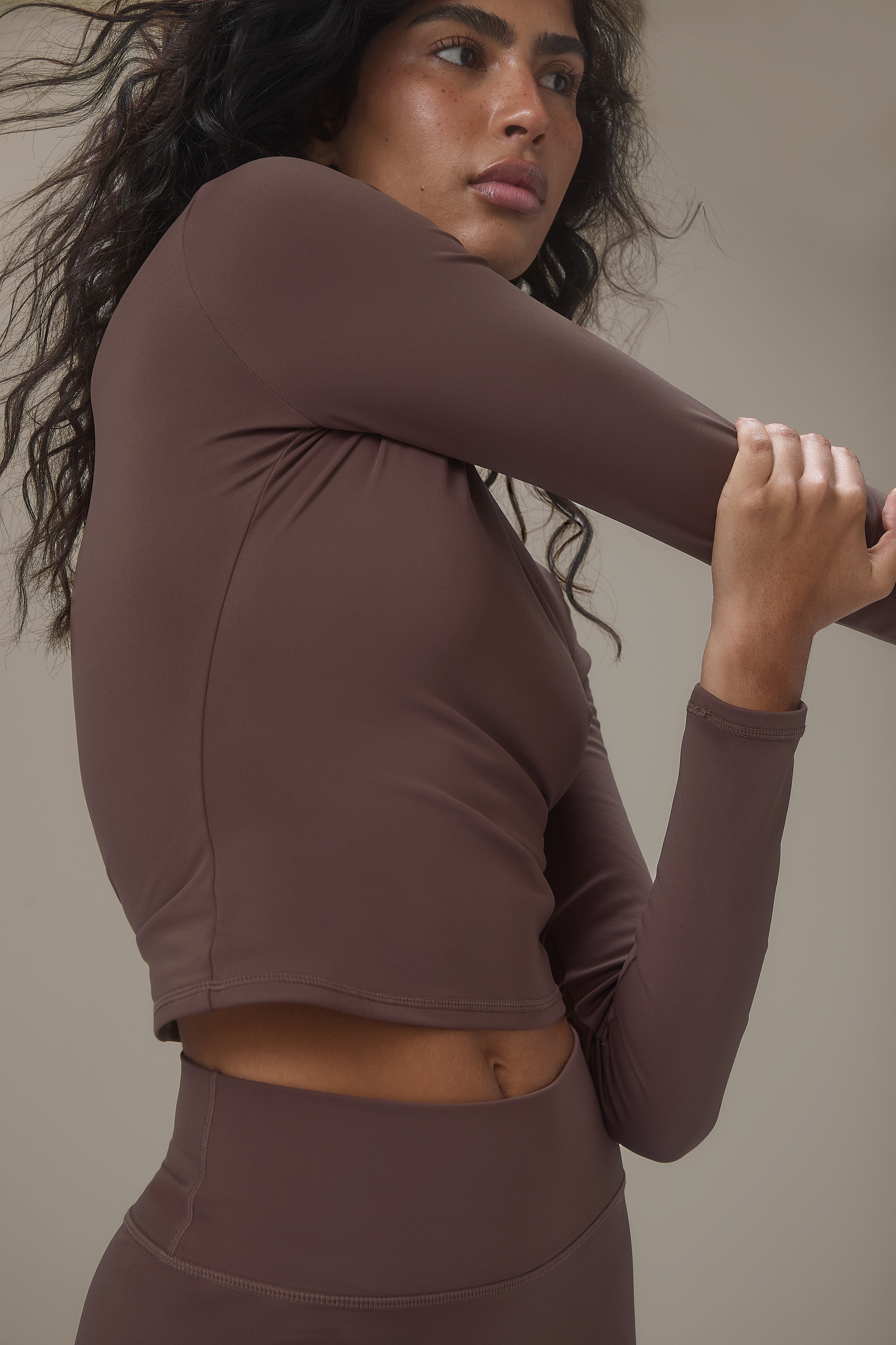 Soft Active Long Sleeve in Brown