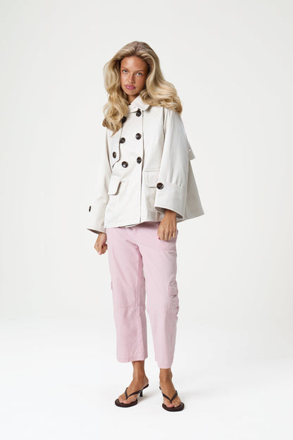 Duffy Pea Coat in Classic Beige