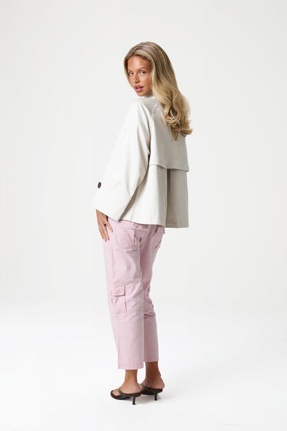 Duffy Pea Coat in Classic Beige