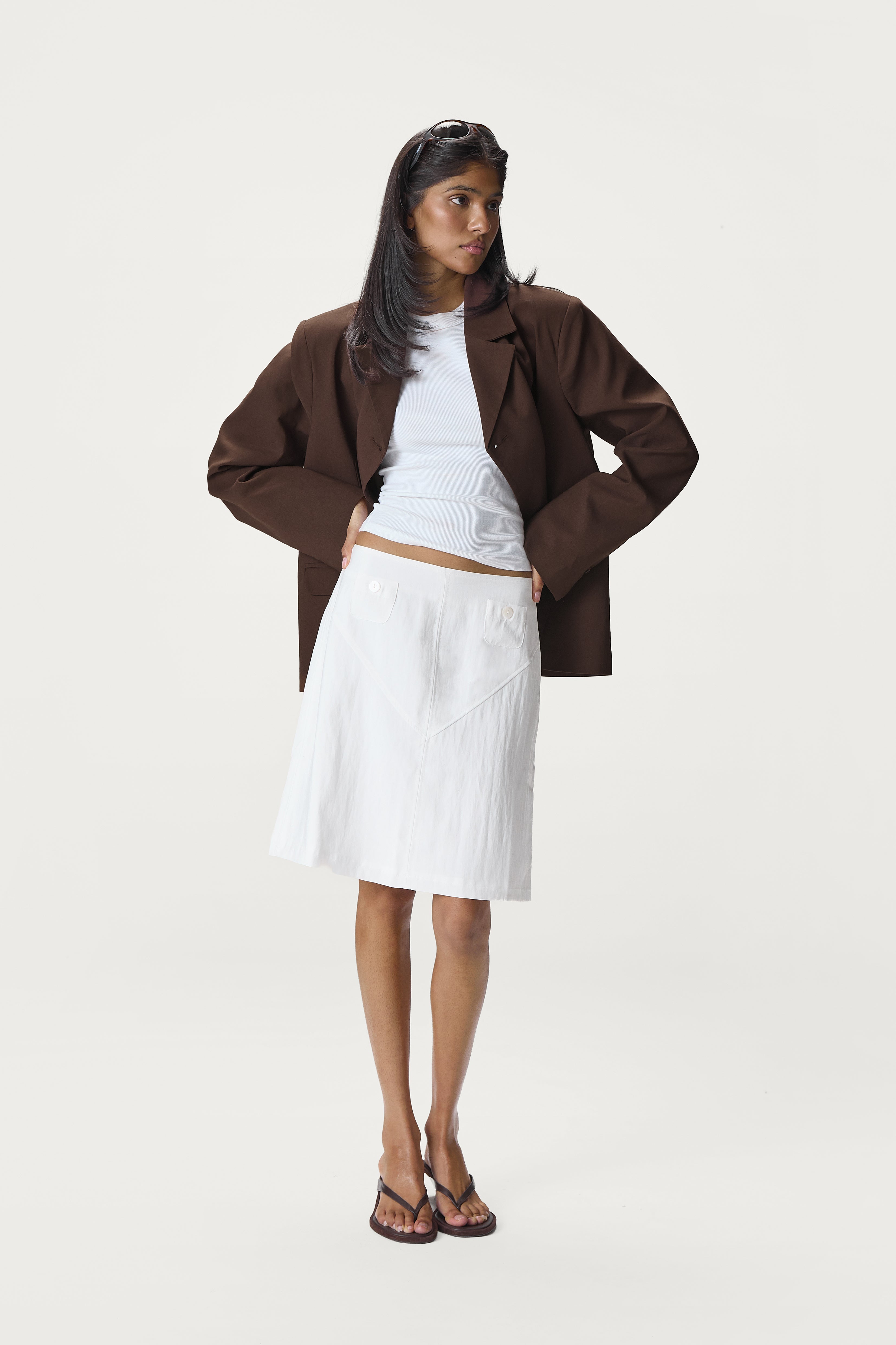 Fargo Boxy Blazer in Brown