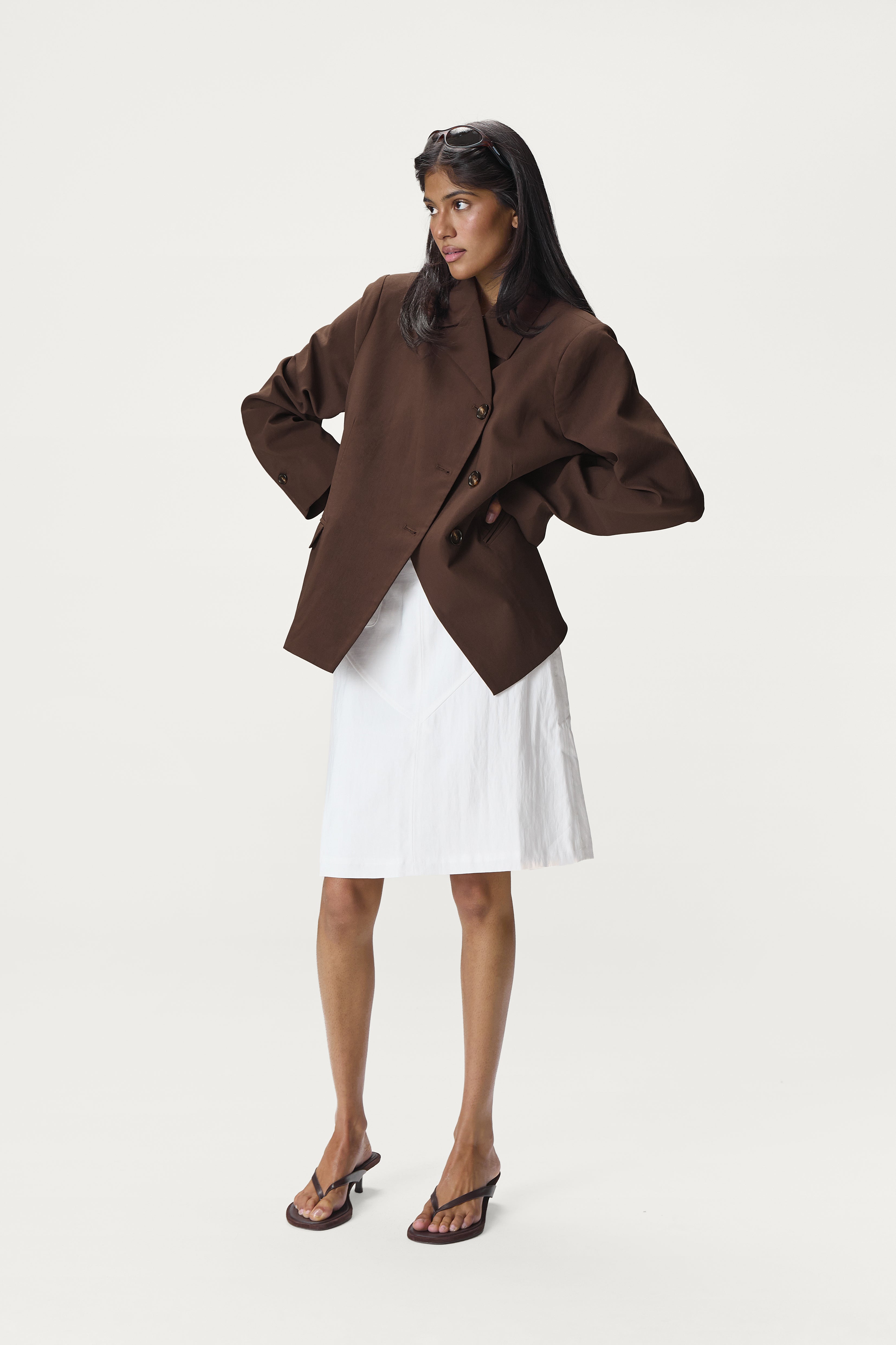 Fargo Boxy Blazer in Brown