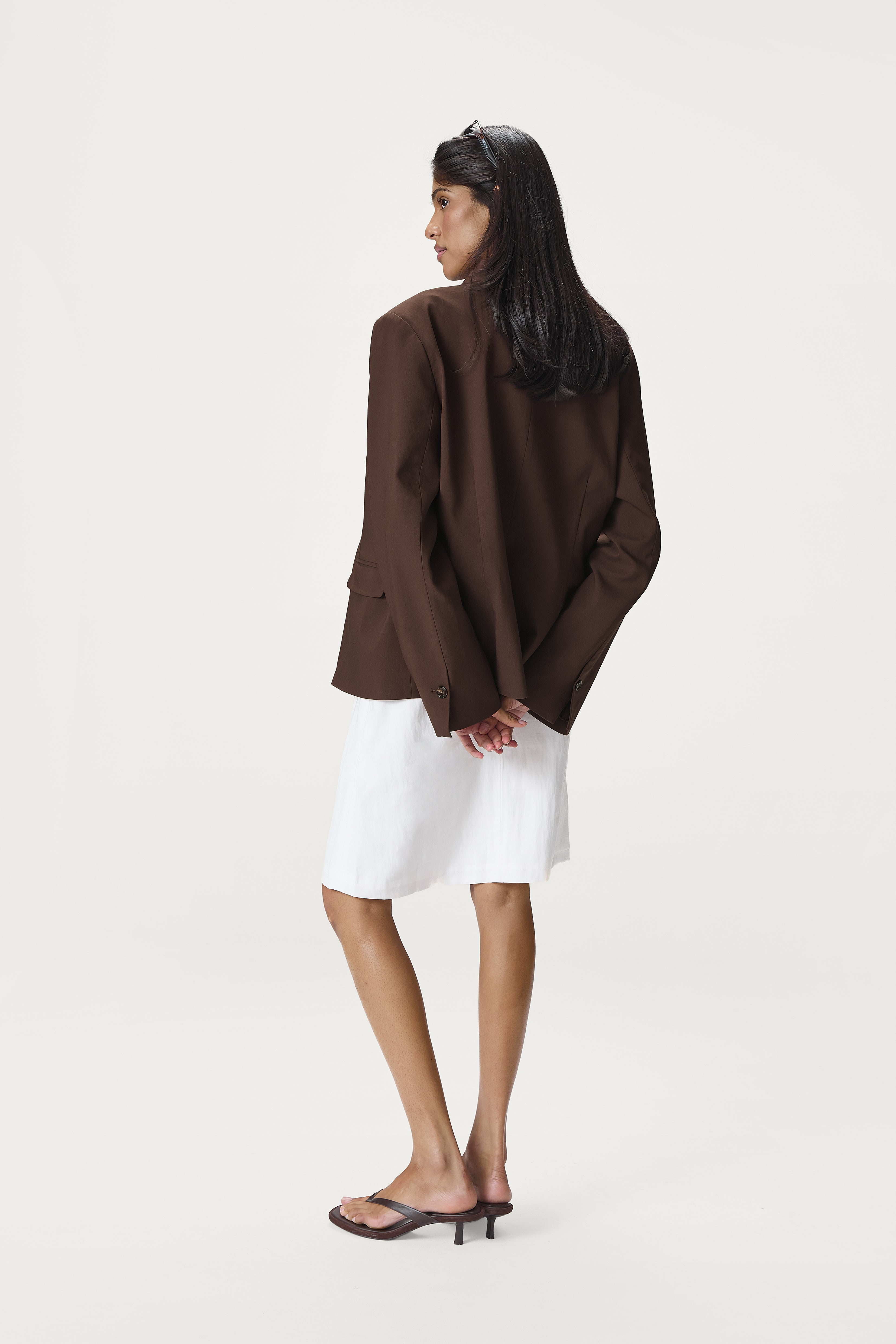 Fargo Boxy Blazer in Brown