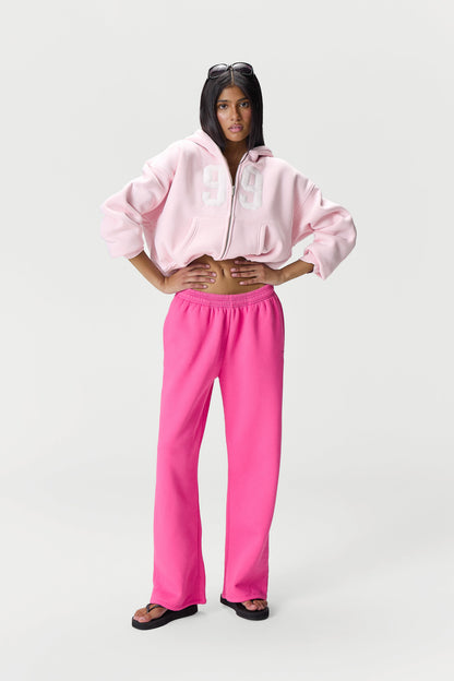 99 Shrunken Zip Hoodie in Bunny