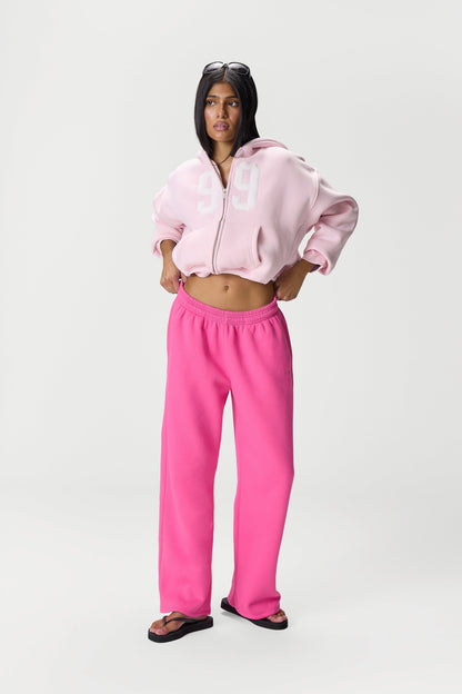 99 Shrunken Zip Hoodie in Bunny