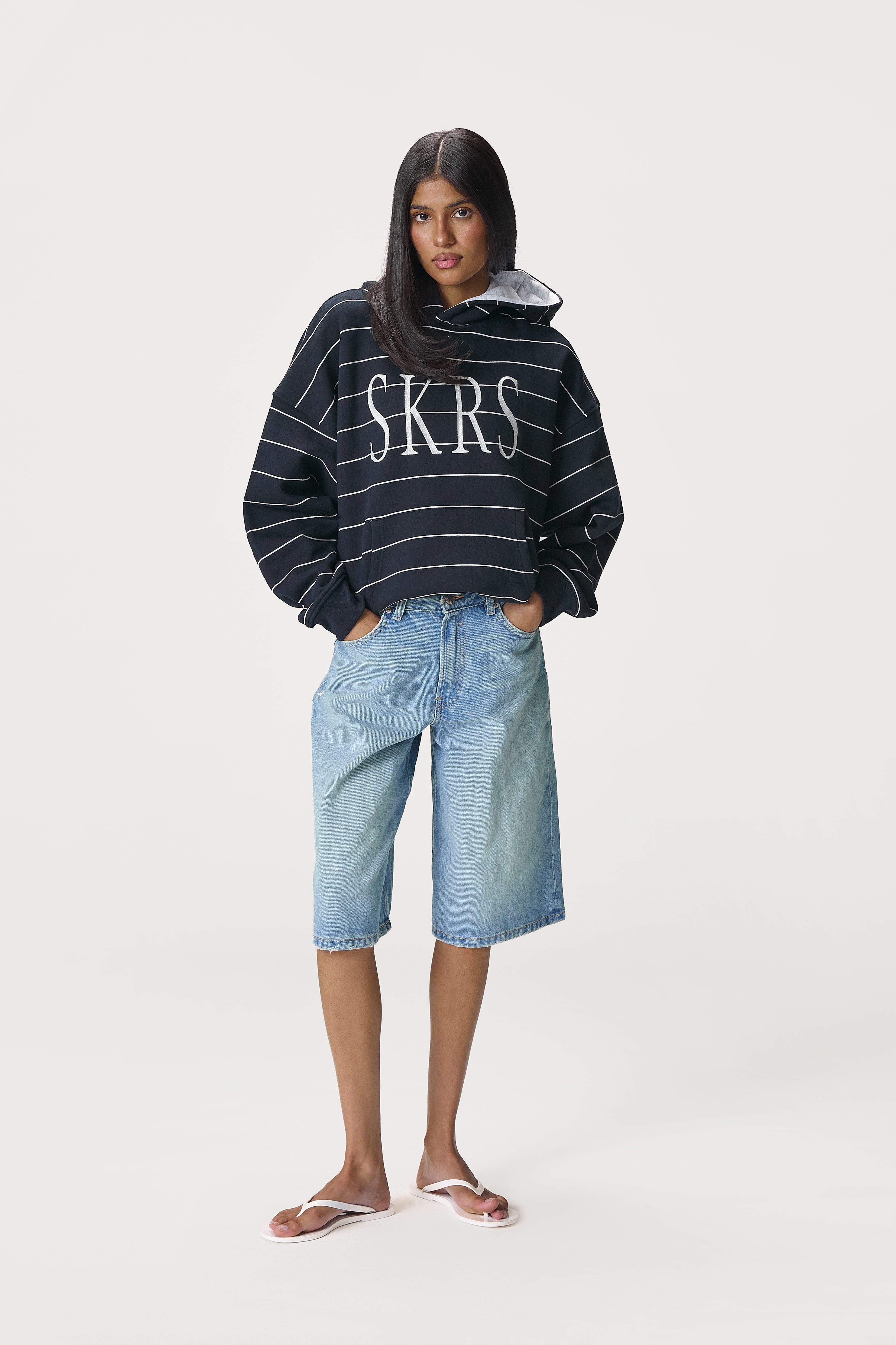 Fleet Stripe Logo Hoodie