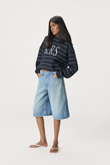 Fleet Stripe Logo Hoodie