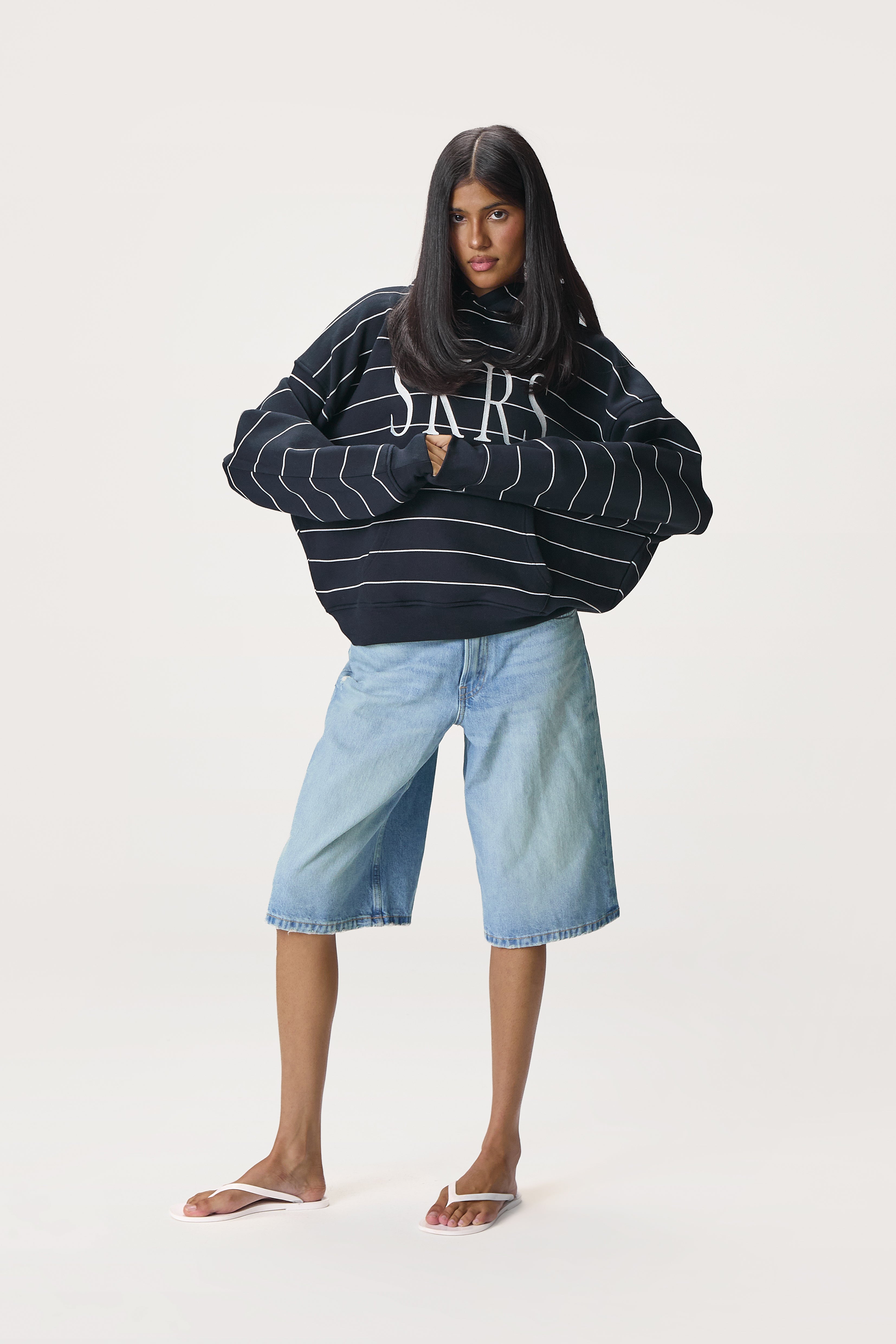 Fleet Stripe Logo Hoodie