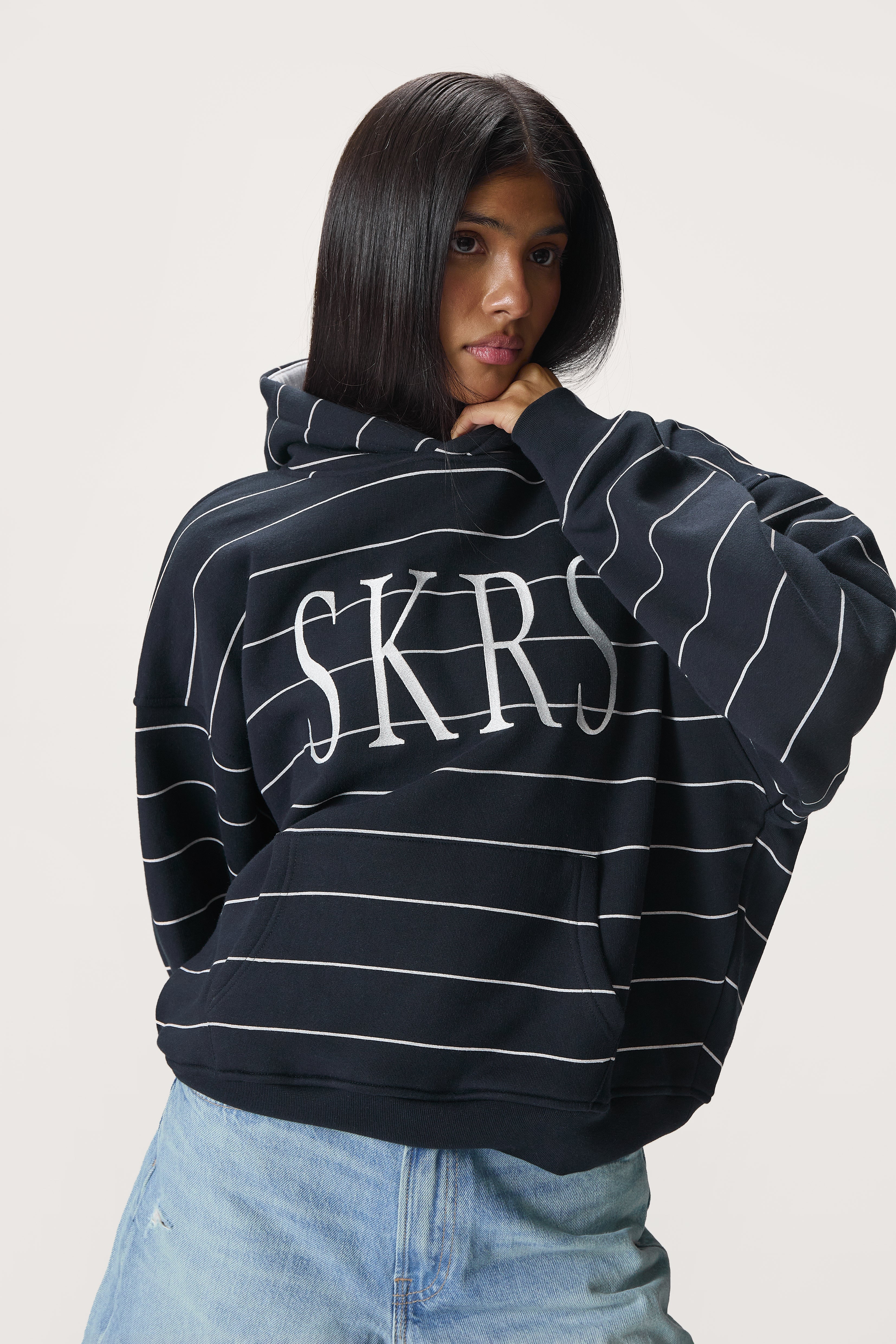 Fleet Stripe Logo Hoodie
