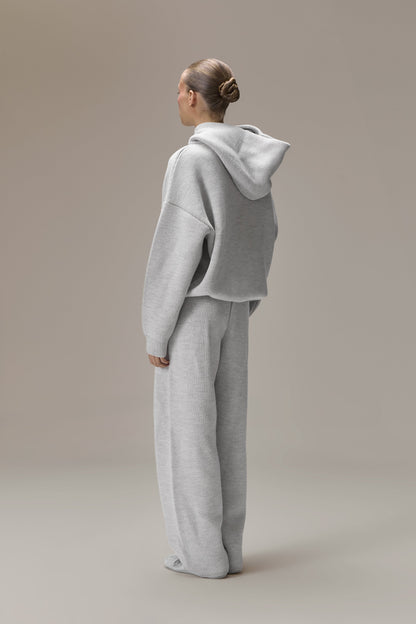 Seekers 99 Knit Hoodie in Soft Grey